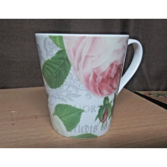 Royal Horticultural Society Pimpernel Tea Cup Antique Roses 8451 cream pink grn - Picture 4 of 11